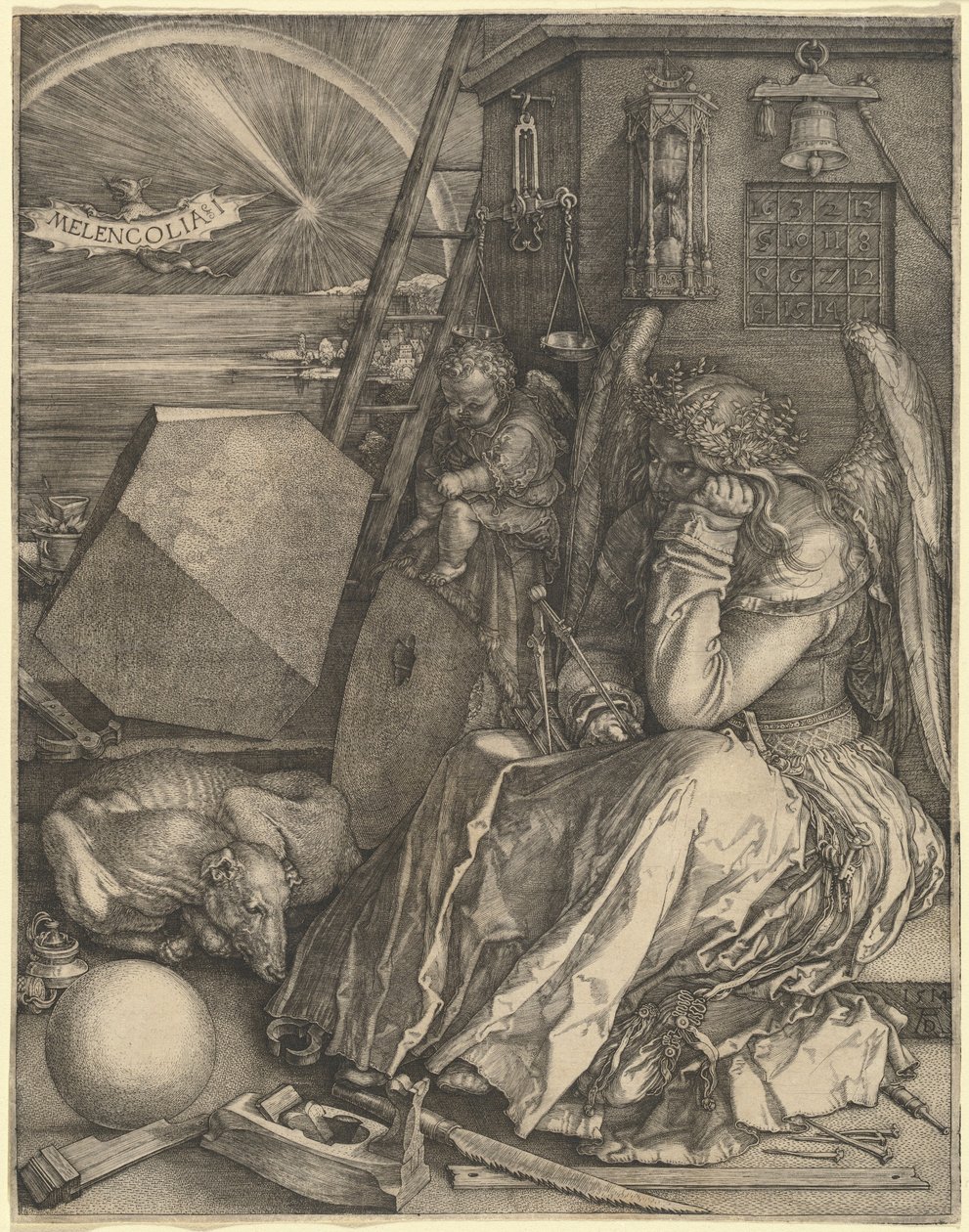 Melencolia I，1514年。 作者 阿尔布雷希特丢勒