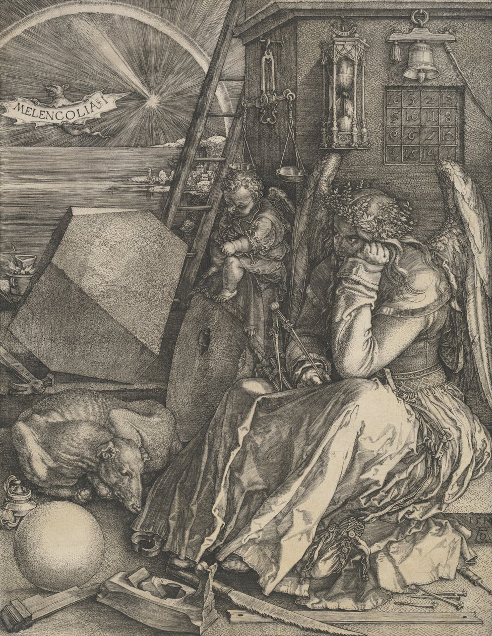 Melencolia I，1514年。 作者 阿尔布雷希特丢勒