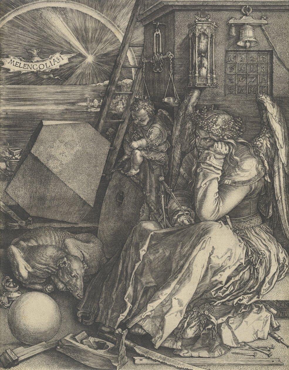 Melencolia I，1514年。 作者 阿尔布雷希特丢勒