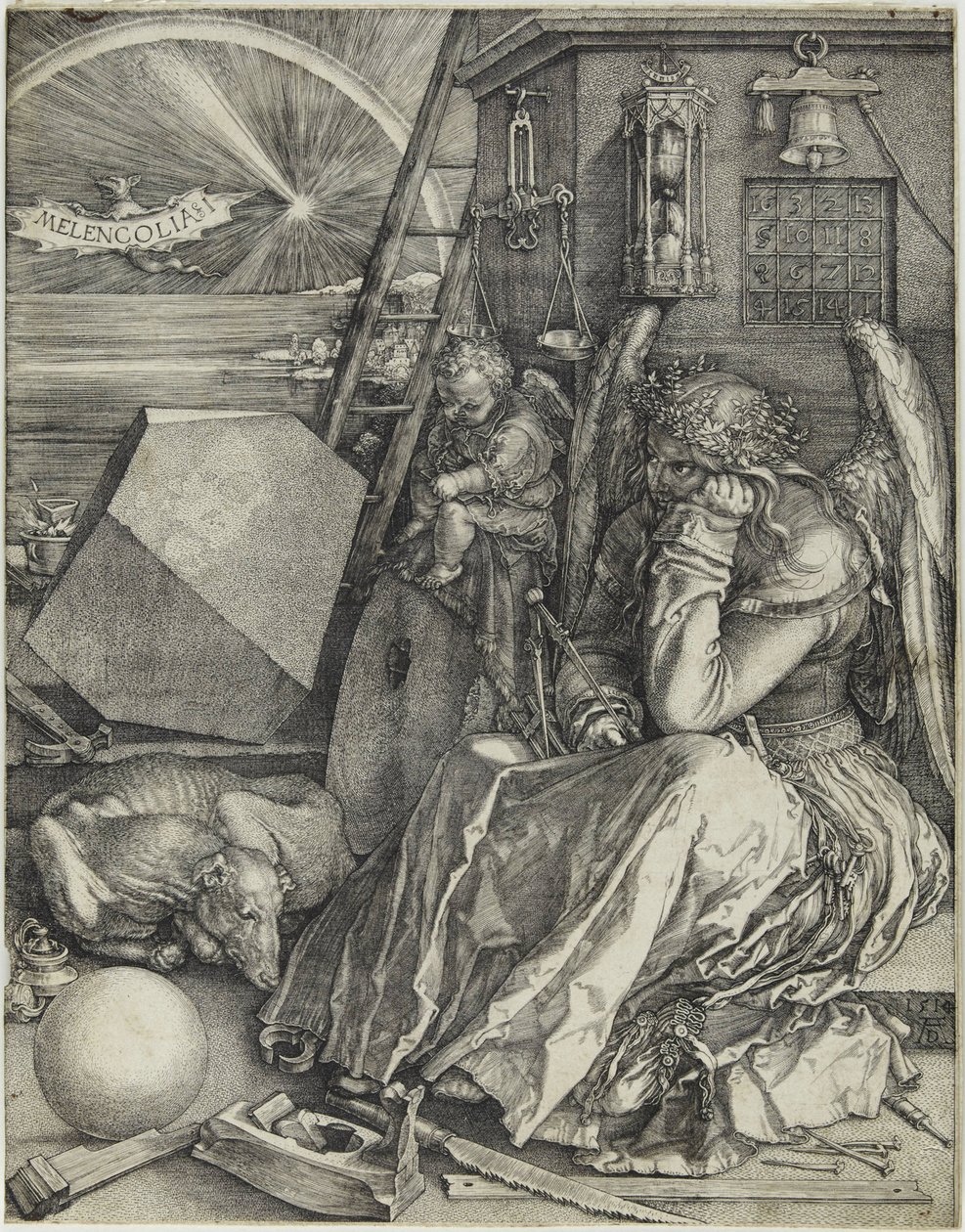 Melencolia I，1514年。 作者 阿尔布雷希特丢勒
