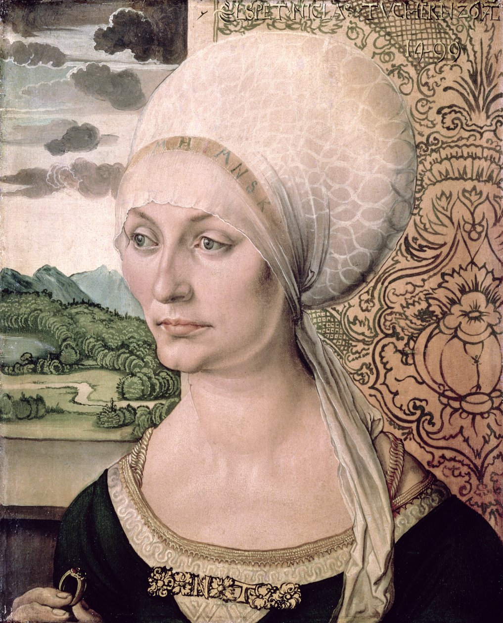 Elsbeth Tucher的肖像，1499年 作者 阿尔布雷希特丢勒