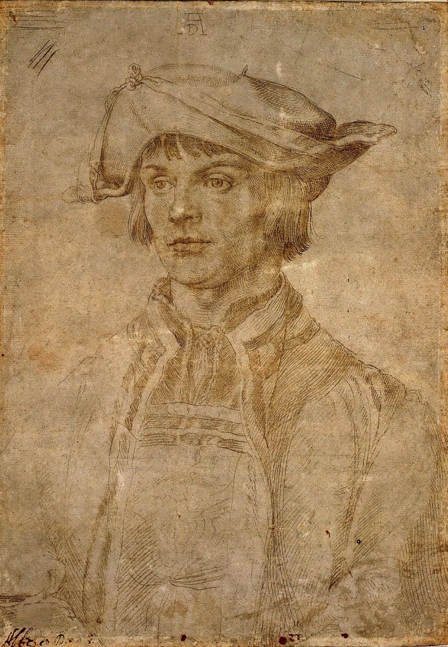 卢卡斯-凡-莱登的画像，1521年。 作者 阿尔布雷希特丢勒