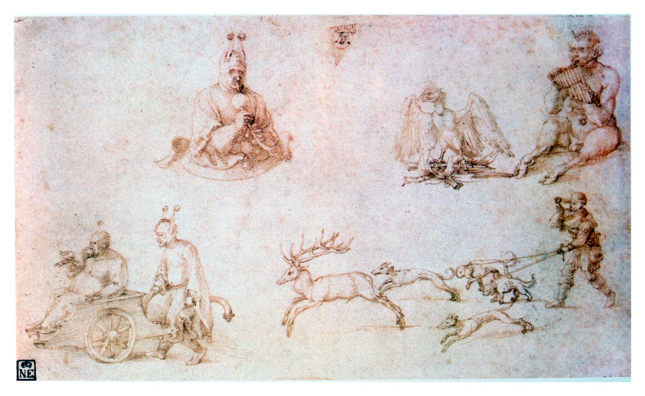 红色粉笔研究，C1500 作者 阿尔布雷希特丢勒