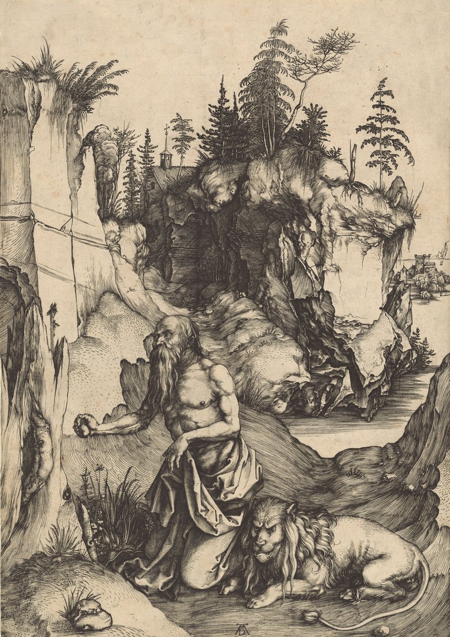 荒野中的圣杰罗姆忏悔者，约1496年。 作者 阿尔布雷希特丢勒