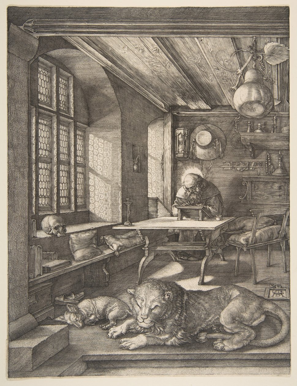1514年，圣杰罗姆（Saint Jerome）在他的书房中。 作者 阿尔布雷希特丢勒