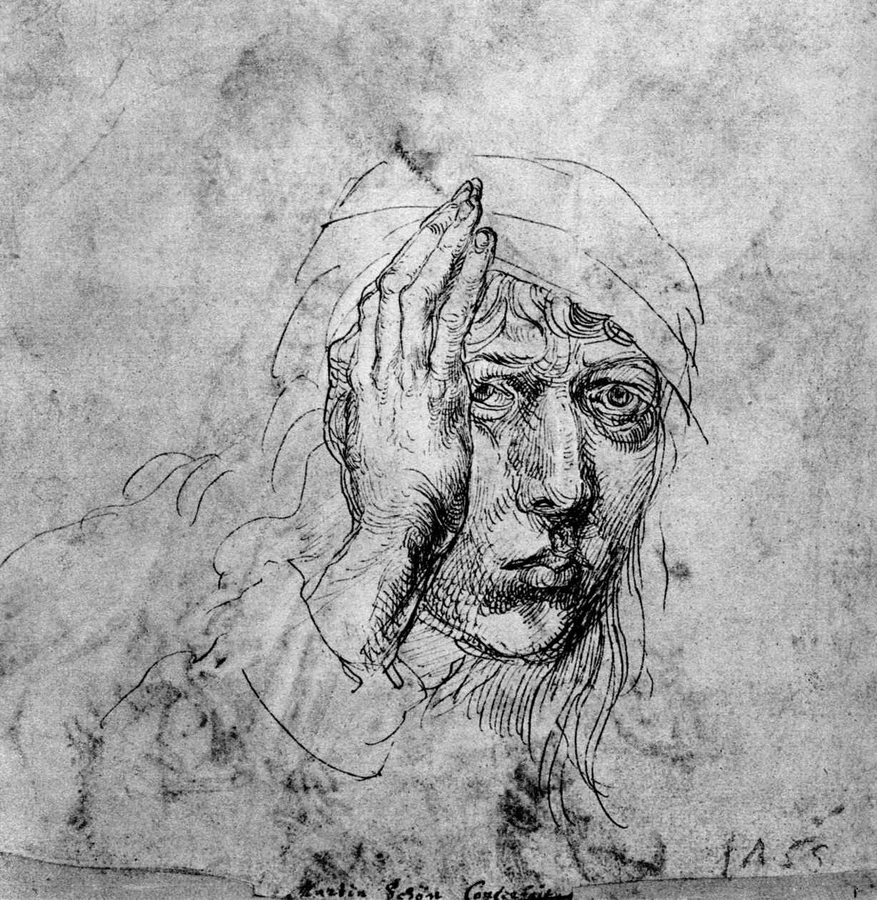 带绷带的自画像，1492年，1936年 作者 阿尔布雷希特丢勒