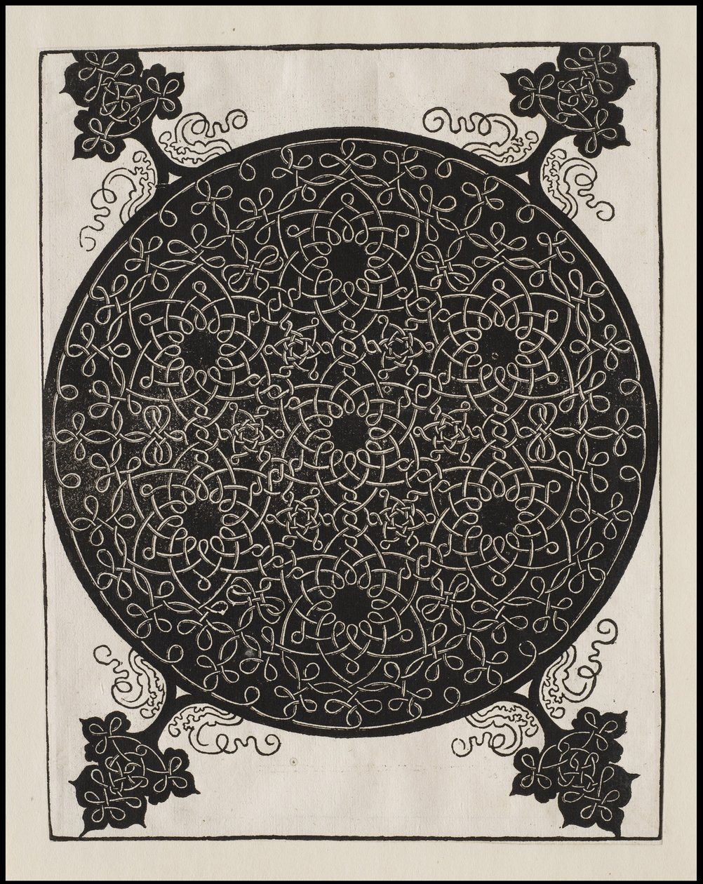 第六结，七个小系统，黑色中心，约1506年 作者 阿尔布雷希特丢勒