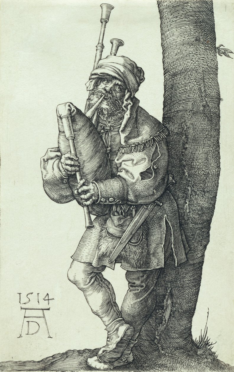 风笛手，1514年 作者 阿尔布雷希特丢勒