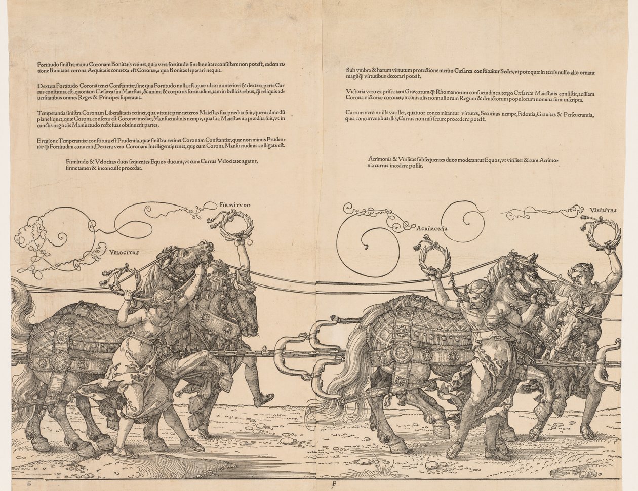 马克西米利安皇帝的大凯旋汽车，1523年。 作者 阿尔布雷希特丢勒