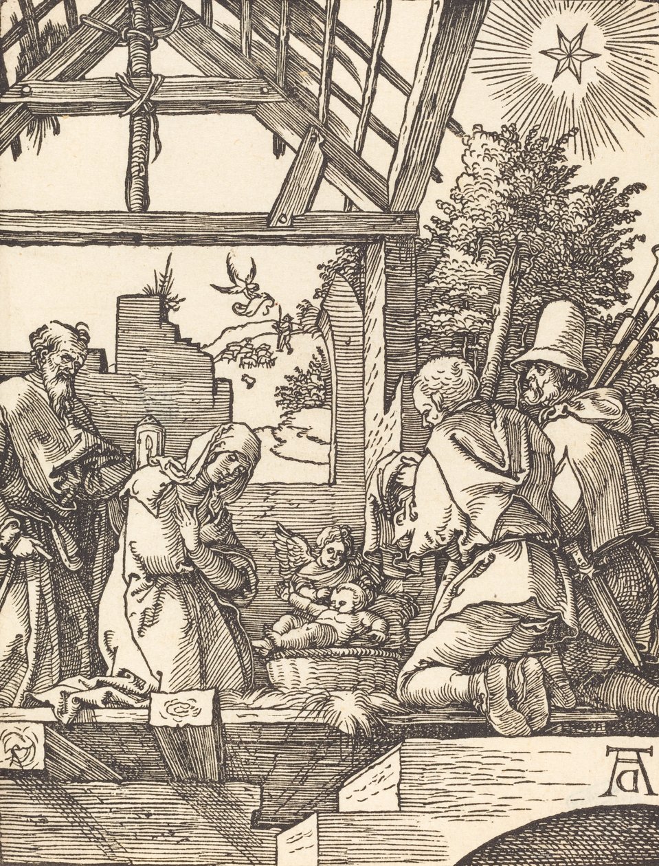 耶稣诞生，大概在1509-1510年。 作者 阿尔布雷希特丢勒