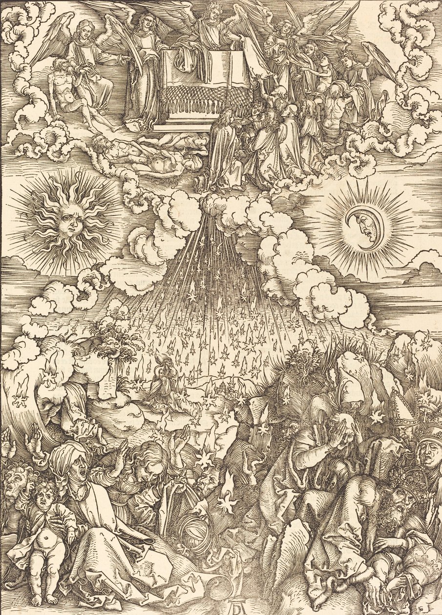 第五和第六封印的开启，1498年。 作者 阿尔布雷希特丢勒
