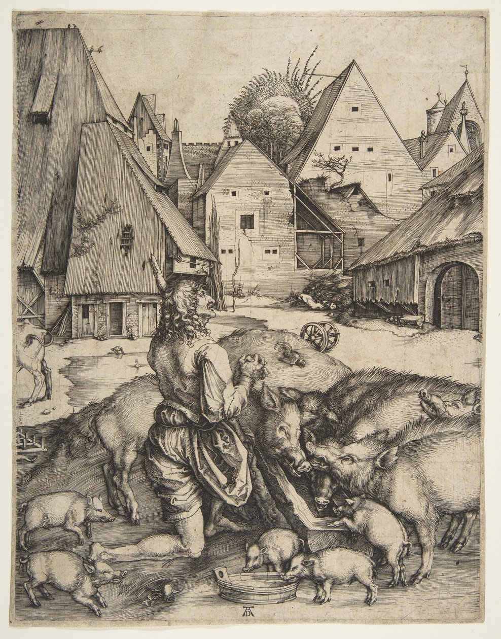 败家子，约。 1496。 作者 阿尔布雷希特丢勒