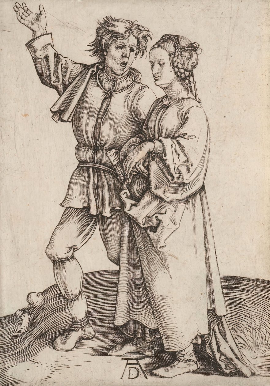 乡村夫妇 农民和他的妻子，1497-1498。 作者 阿尔布雷希特丢勒