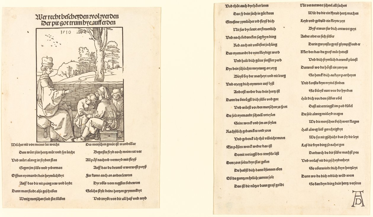 学校教师》，1510年。 作者 阿尔布雷希特丢勒