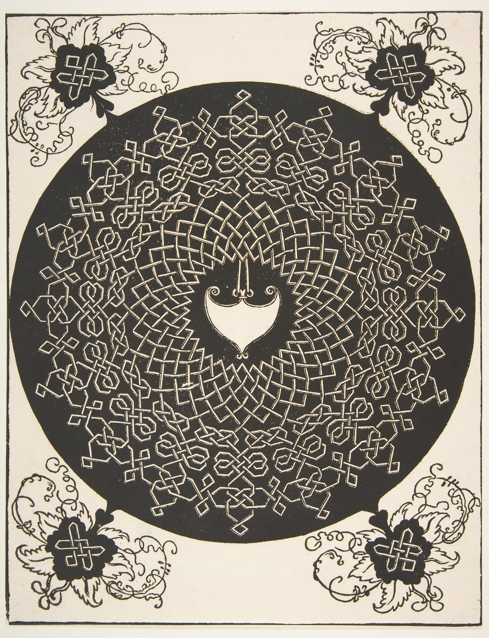 "第二个结"。中间有亚马逊盾牌的交错式圆盘，1521年以前。 作者 阿尔布雷希特丢勒
