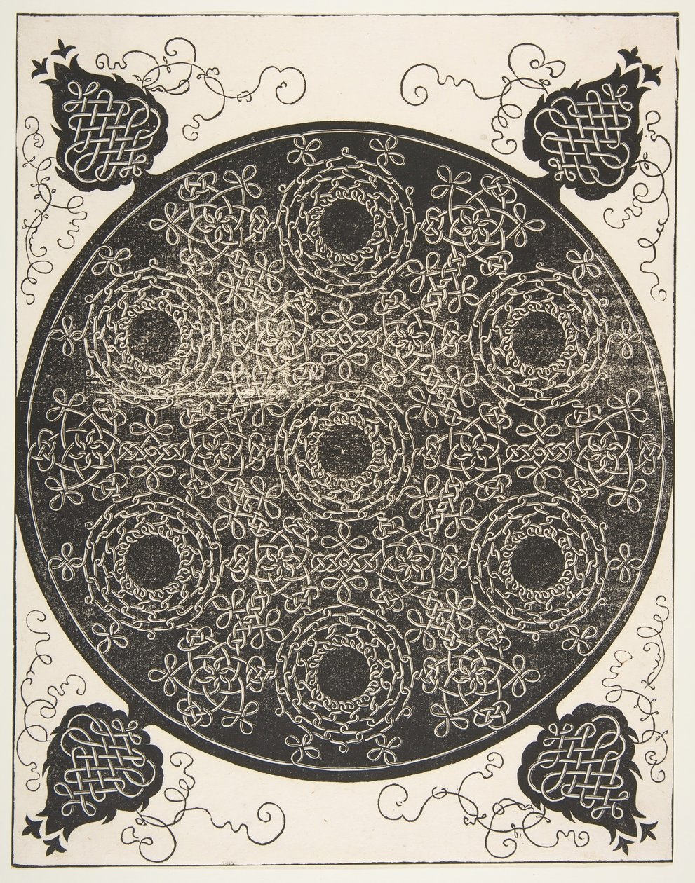 第六结。 1521年以前，隔着七个花圈交错了Roundel。 作者 阿尔布雷希特丢勒