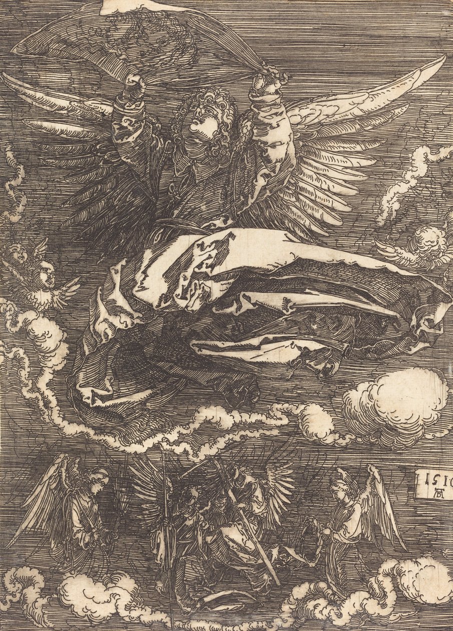 一个天使所持有的Sudarium，1516年。 作者 阿尔布雷希特丢勒