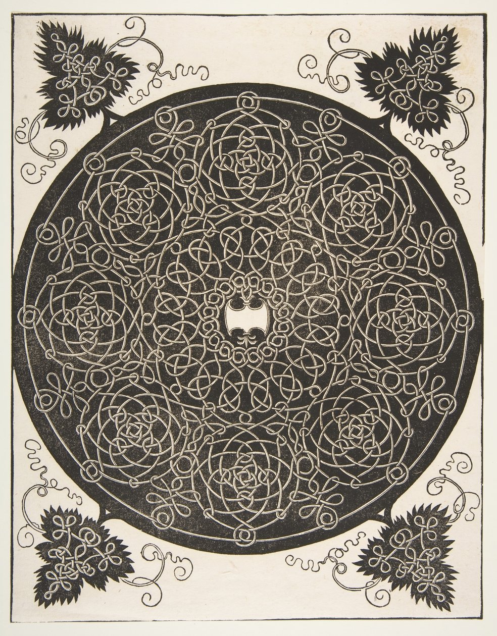 第三结。 1521年以前，交错的Roundel有八个花圈和扇贝盾。 作者 阿尔布雷希特丢勒