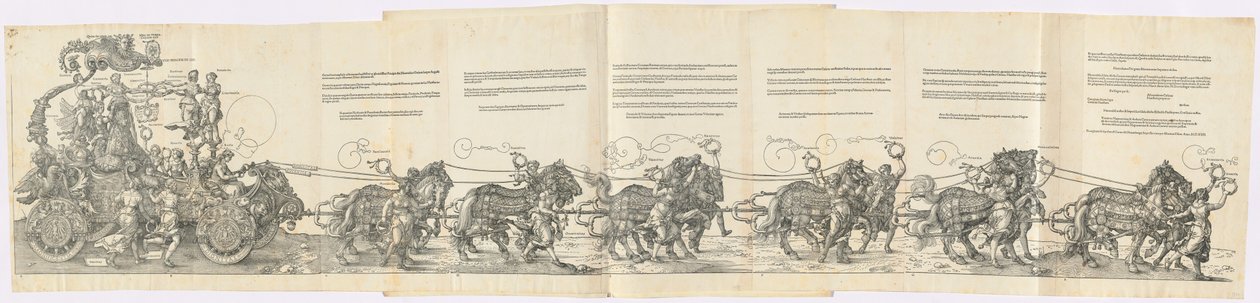 马克西米利安一世的凯旋战车 伟大的凯旋战车，1523年拉丁文版。 作者 阿尔布雷希特丢勒