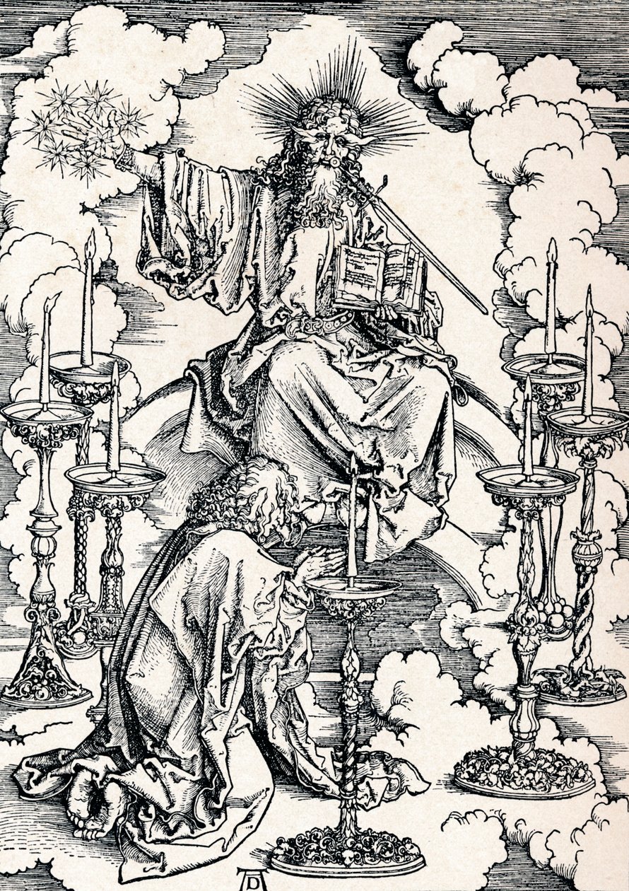 七个烛台的愿景，1498年，1906年。 作者 阿尔布雷希特丢勒