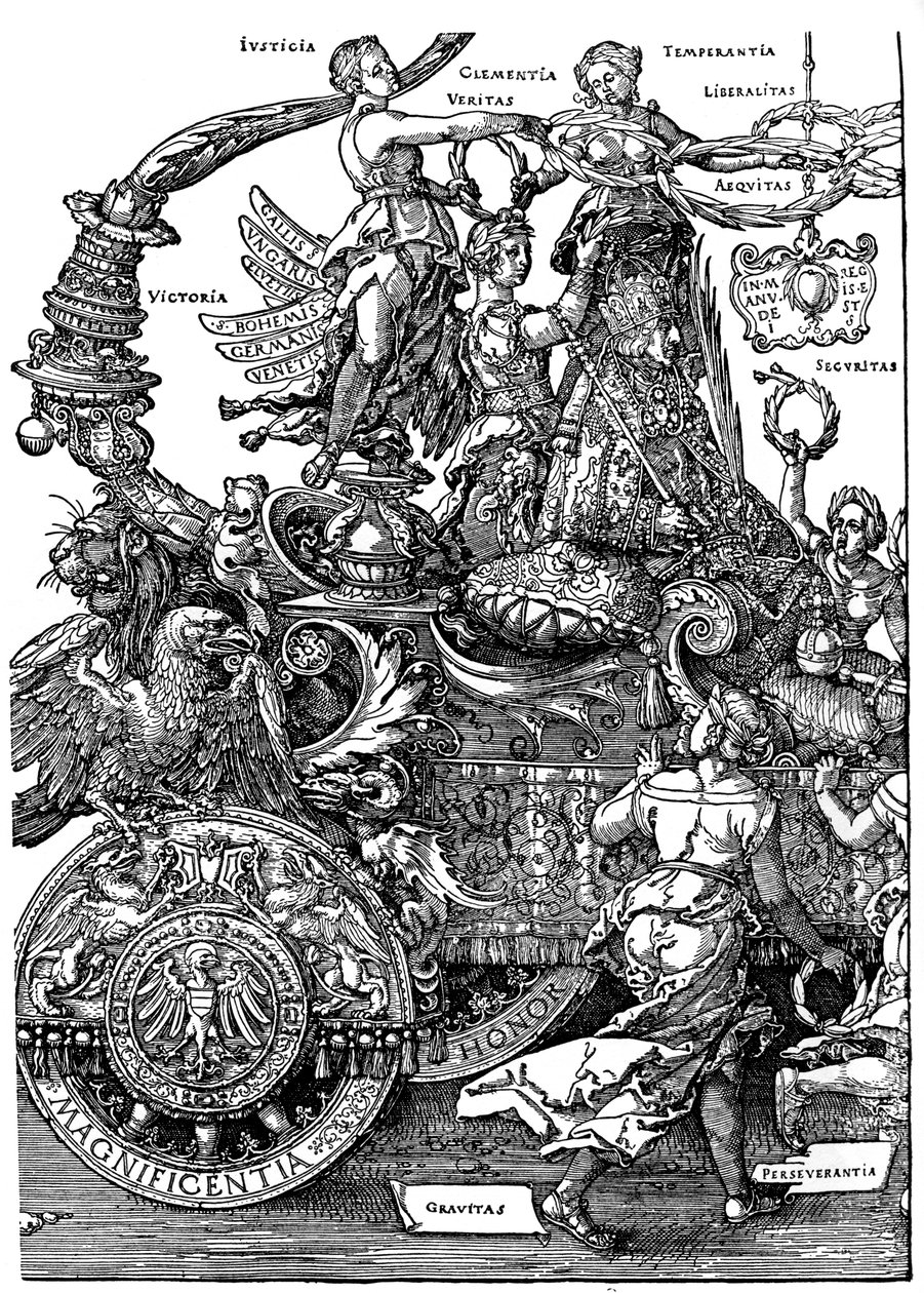 马克西米利安一世的凯旋归来，1512年至1522年，1936年 作者 阿尔布雷希特丢勒