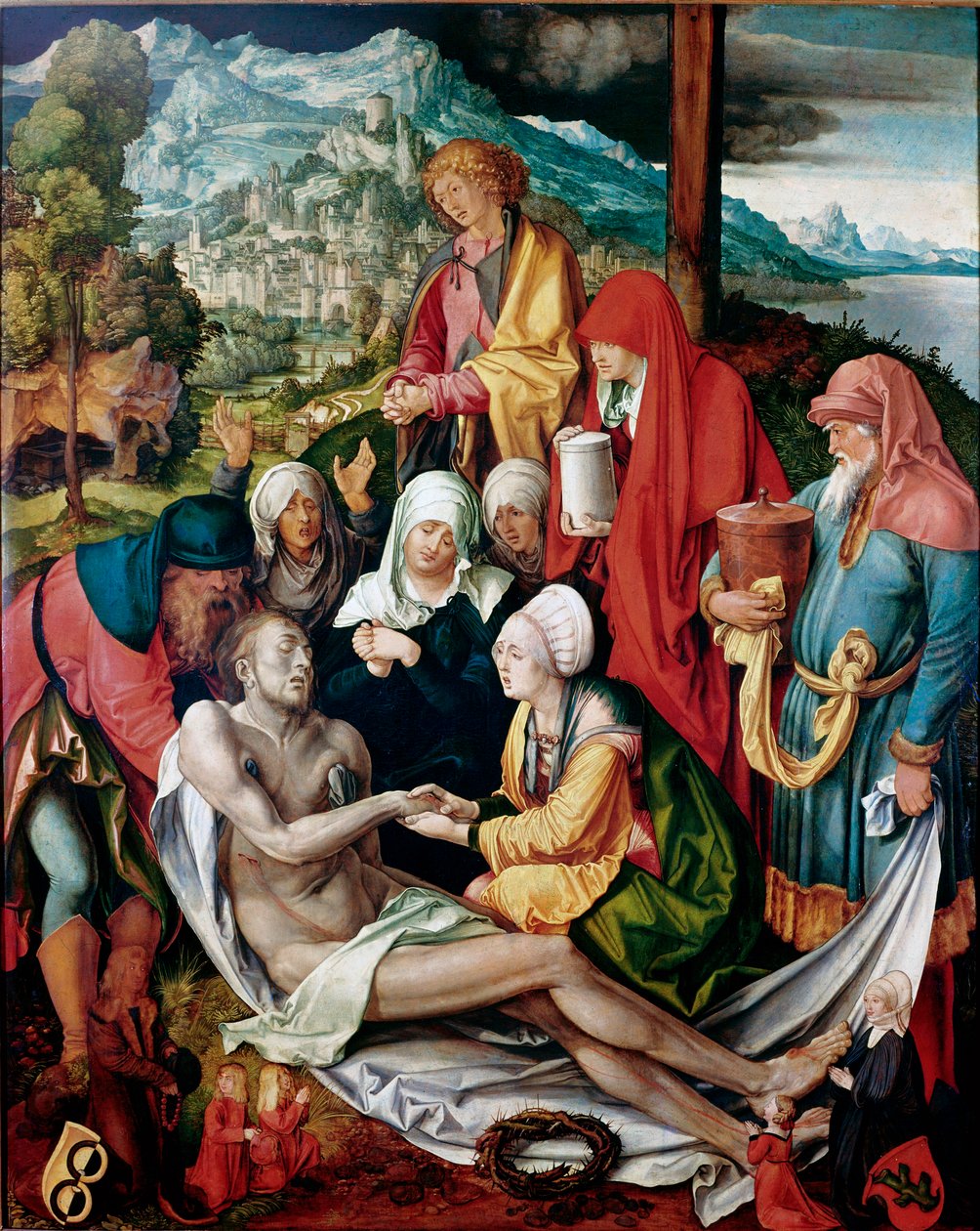 阿尔布雷希特·杜勒 (Albrecht Durer) (1471-1528) 的沉积绘画约 1500 年 暗淡。 151x121 厘米慕尼黑，旧绘画陈列馆 作者 阿尔布雷希特丢勒