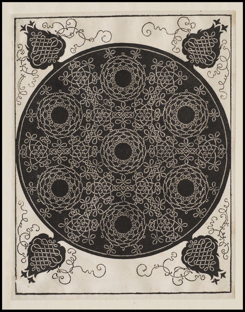 第四结，七个带有黑色中心的圆形结组，约1506年 作者 阿尔布雷希特丢勒