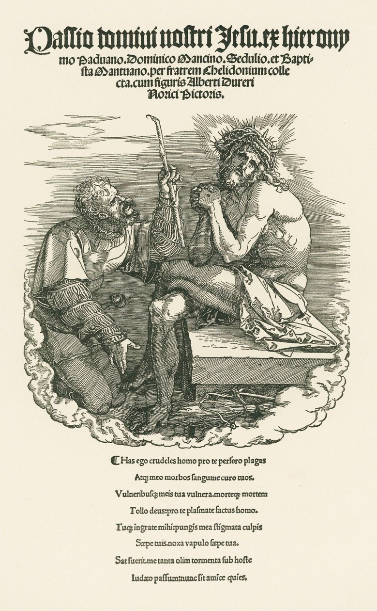 被士兵嘲笑的悲哀之人，约 1511 年（木刻版画） 作者 阿尔布雷希特·丢勒或丢勒