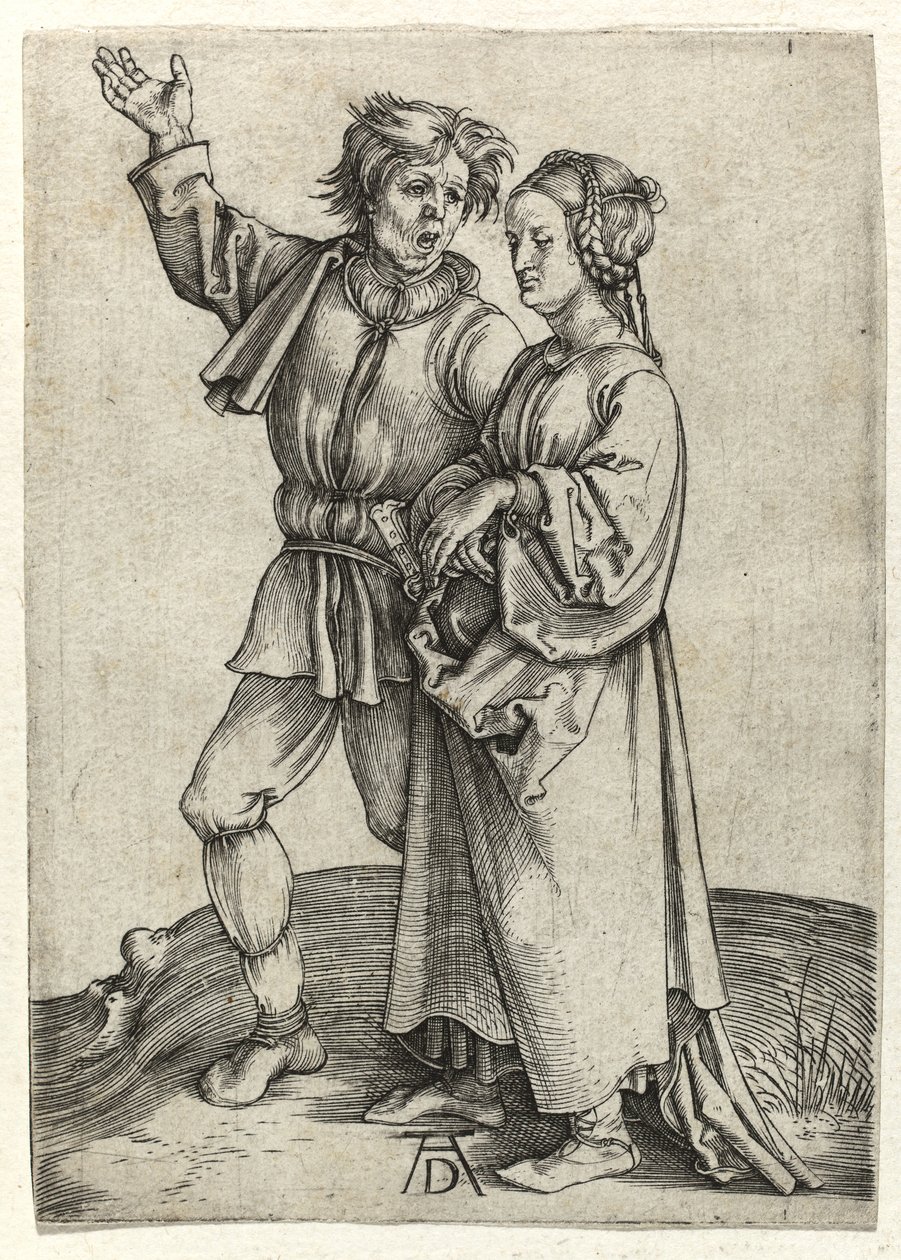 一对农民，约1497年 作者 阿尔布雷希特丢勒