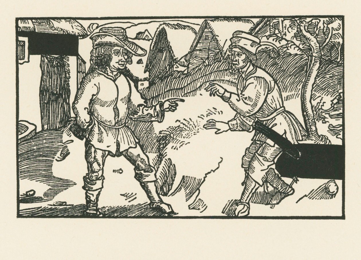 西吕斯和克雷姆斯》，约 1492-93 年（木刻版画） 作者 阿尔布雷希特·丢勒或丢勒