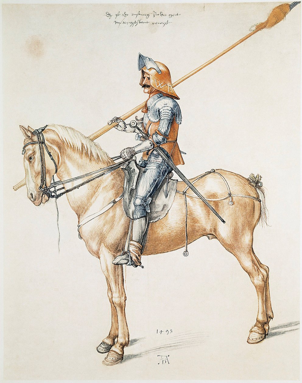 Albrecht Durer原创的武器骑士水彩画 作者 阿尔布雷希特丢勒