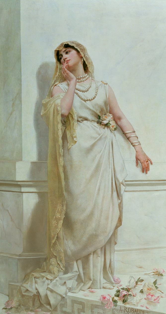 年轻的新娘，1883年 作者 Alcide Theophile Robaudi