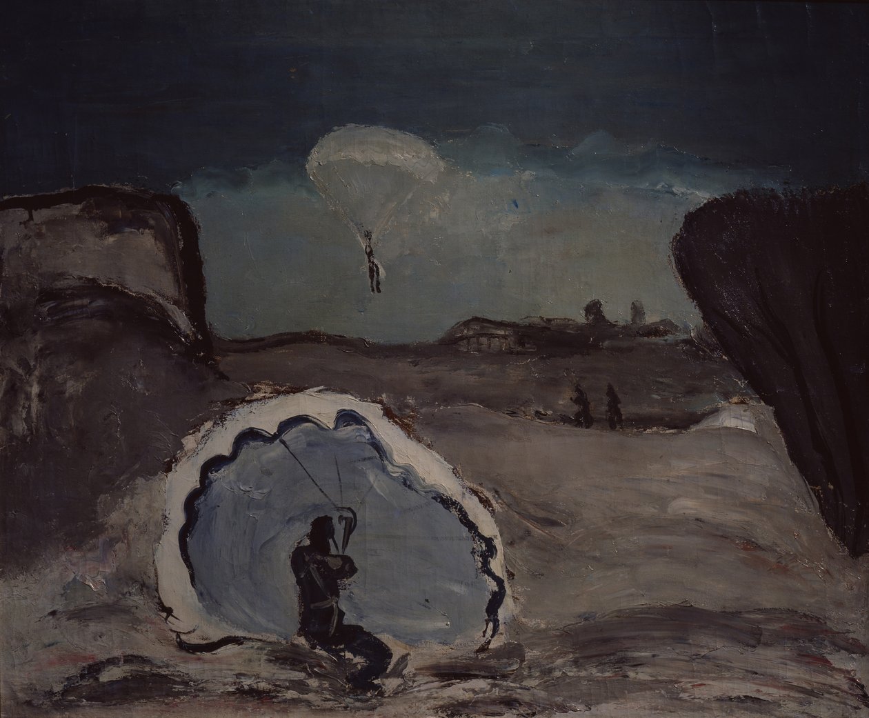 跳伞运动员，1932年 作者 亚历山大·戴维多维奇·德雷文（Aleksandr Davidovic Drevin）