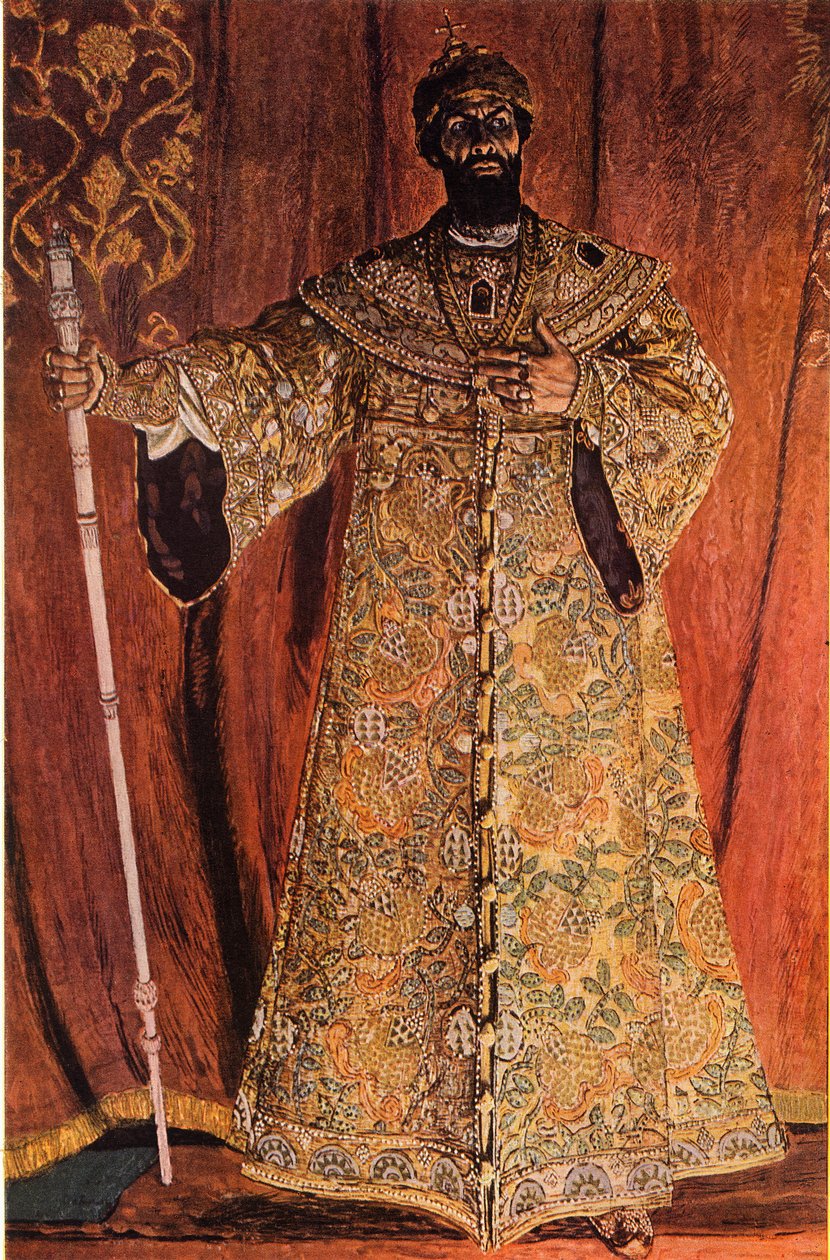 费奥多尔·伊万诺夫·沙里亚平（Fyodor Ivanov Shaliapin）肖像（1873-1939），鲍里斯·戈杜诺夫（Boris Godunov），1912年，1965年。 作者 亚历山大·雅科夫列维奇·戈洛文