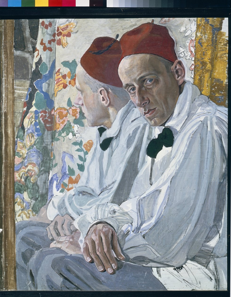 戏剧制作人 Vsevolod Meyerhold（1874-1940 年）的肖像。亚历山大-戈洛文（Alexander Golovine）（1863-1930 年）的作品，钢笔画，镶板 作者 亚历山大·雅科夫列维奇·戈洛文