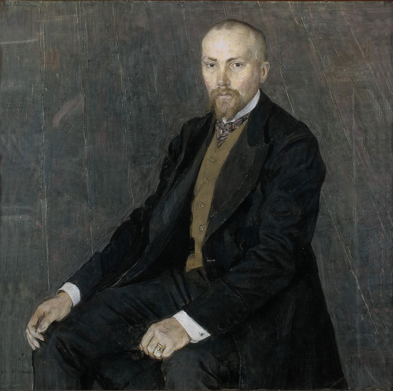 艺术家肖像尼古拉斯·罗里希（Nicholas Roerich）1874-1947，1907年 作者 亚历山大·雅科夫列维奇·戈洛文