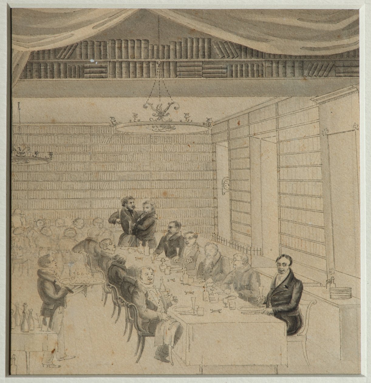 1832年在亚历山大·斯米尔丁（Aleksander Smirdin）书店里的文学盛宴 作者 亚历山大·巴甫洛维奇·布留洛夫