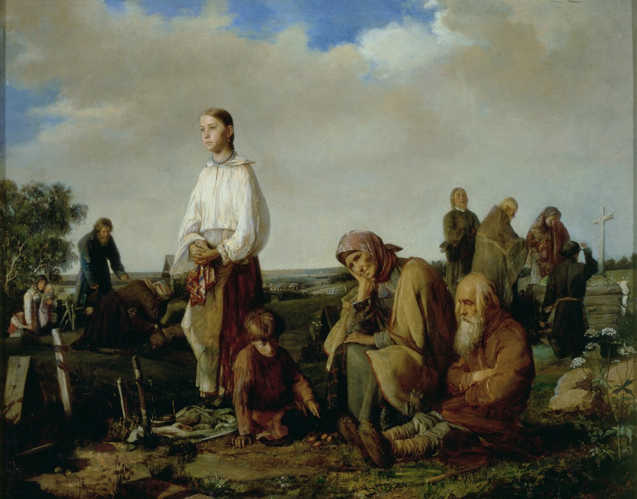 1865年的公墓醒来 作者 亚历山大·伊万诺维奇·科祖金（Aleksei Ivanovich Korzukhin）