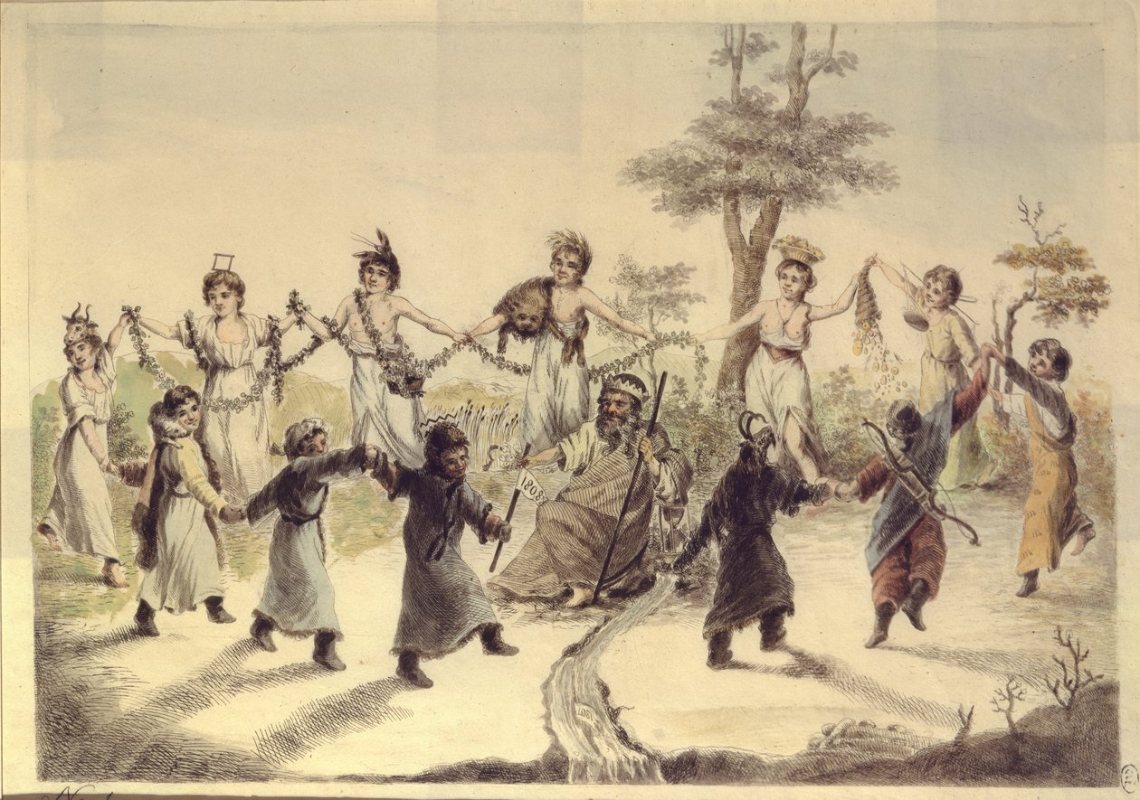 一年十二个月的寓言，1808年 作者 Aleksei Gavrilovich Venetsianov
