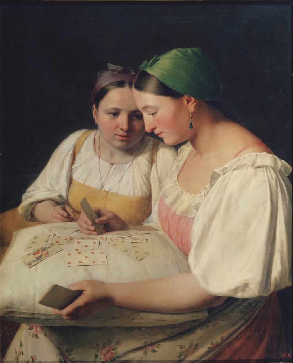 算命，1842年 作者 Aleksei Gavrilovich Venetsianov