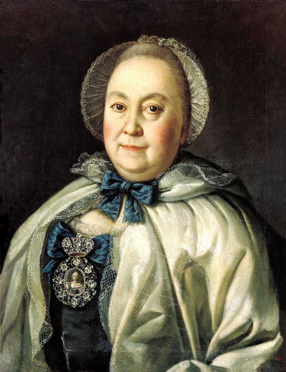 侍女玛丽亚-A-鲁米扬采娃伯爵夫人的肖像》，1698-1788年，1764年。   作者 阿列克谢·彼得罗维奇·安特罗波夫