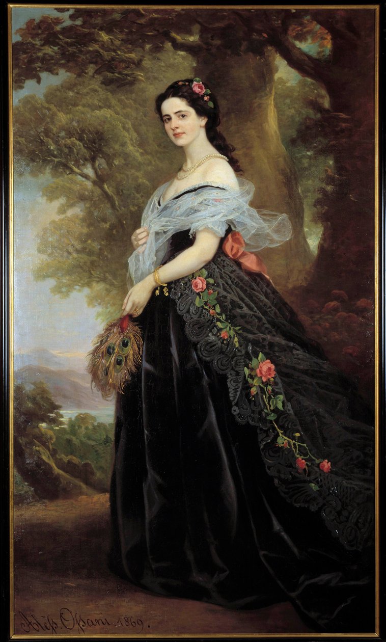 朱丽叶·科蒂伯爵夫人的肖像 Alexandro Ossani 绘画（19 世纪）1869 佛罗伦萨现代艺术博物馆 作者 亚历山多·奥萨尼（Alessando Ossani）