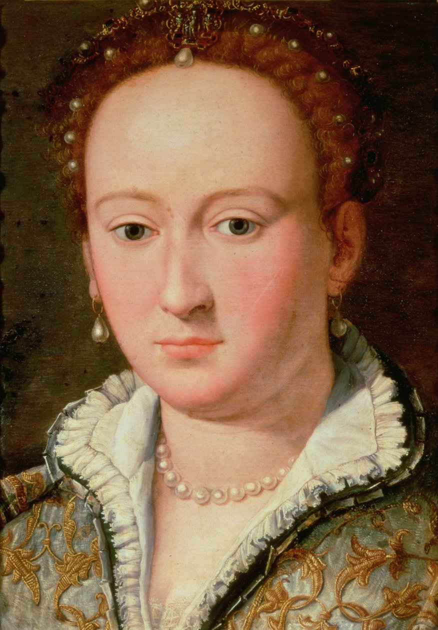 Bianca Cappello的肖像，c.1580（铜上油） 作者 亚历山德罗·阿洛里（Alessandro Allori）