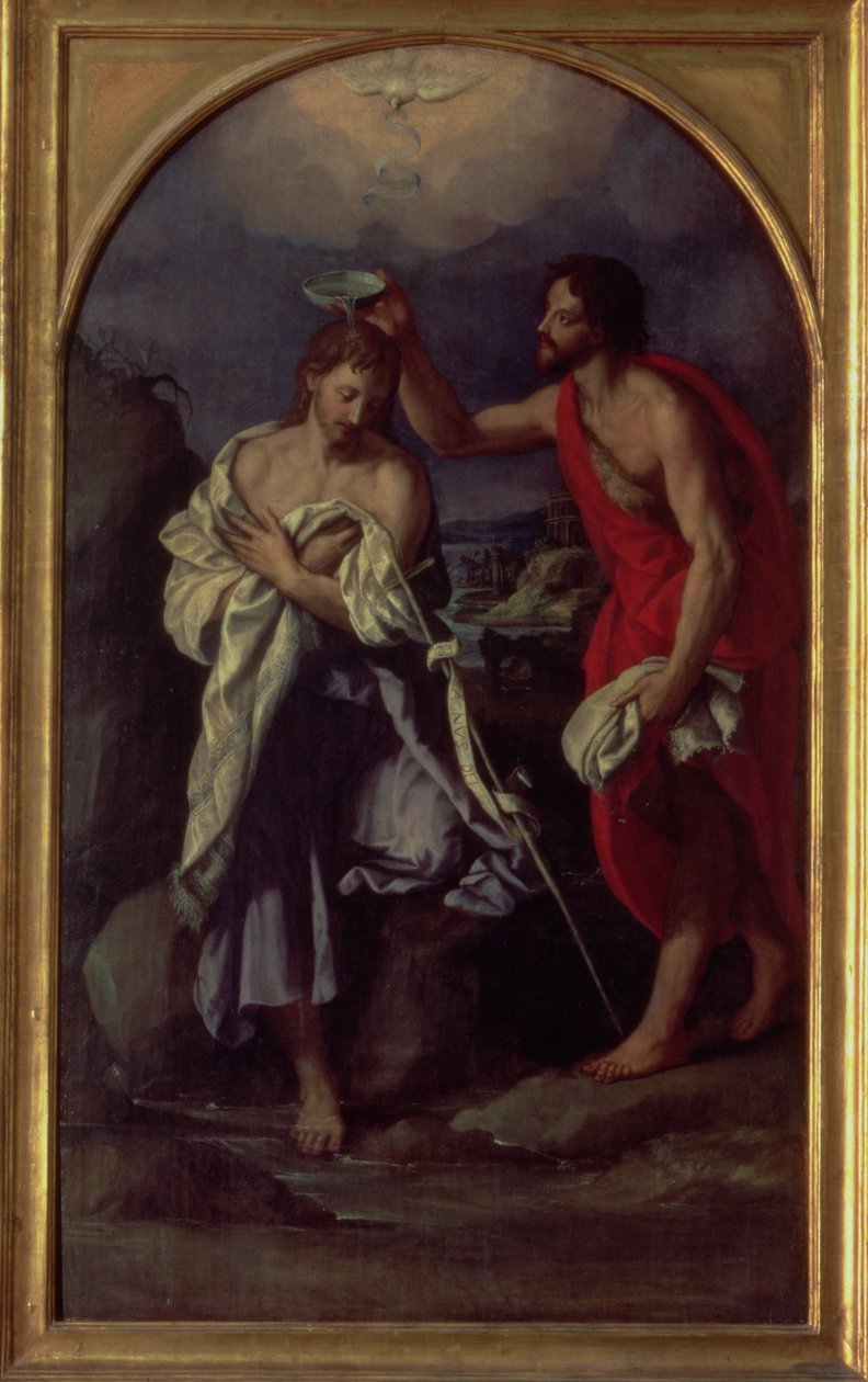基督的洗礼 作者 亚历山德罗·阿洛里（Alessandro Allori）