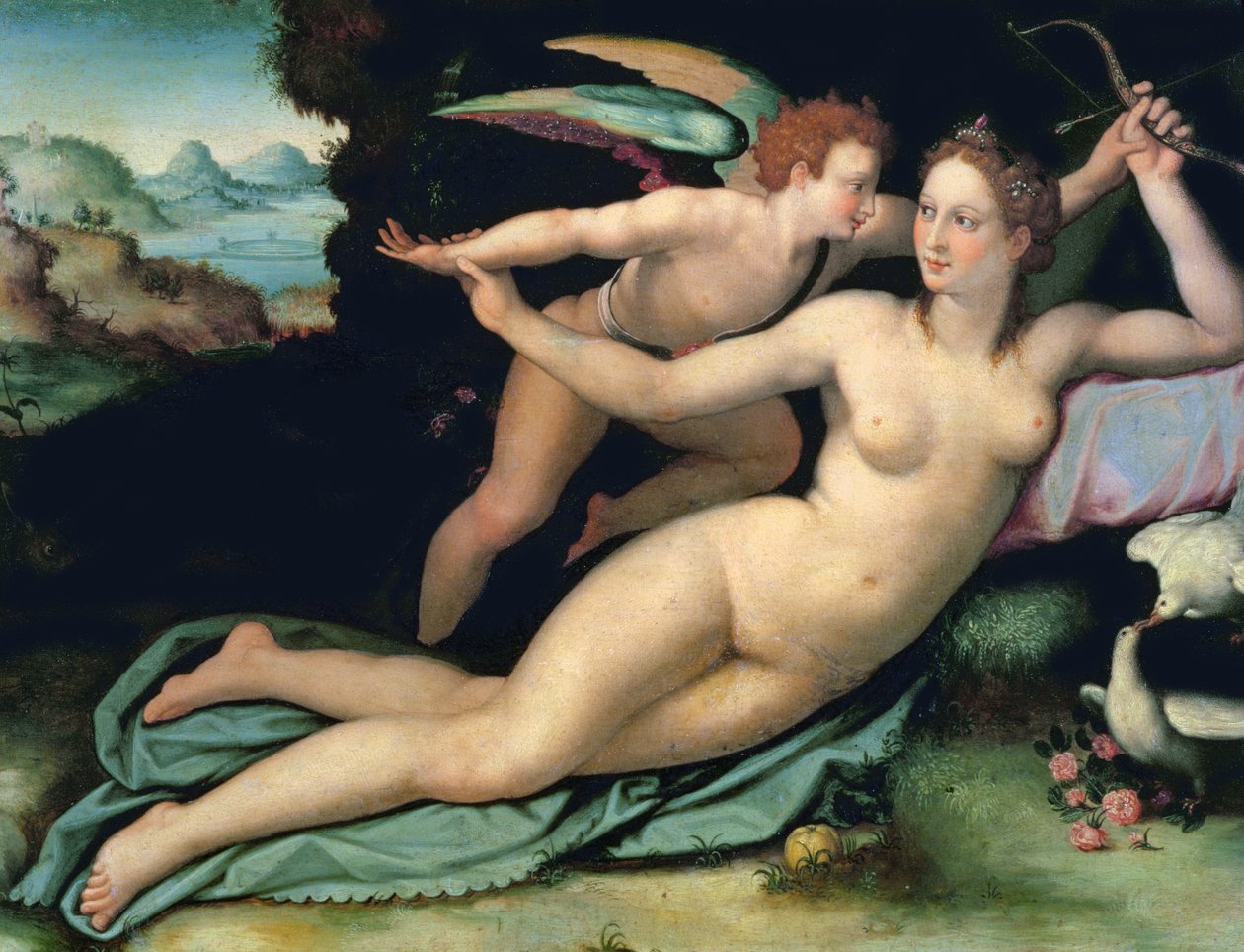 金星和丘比特 作者 亚历山德罗·阿洛里（Alessandro Allori）
