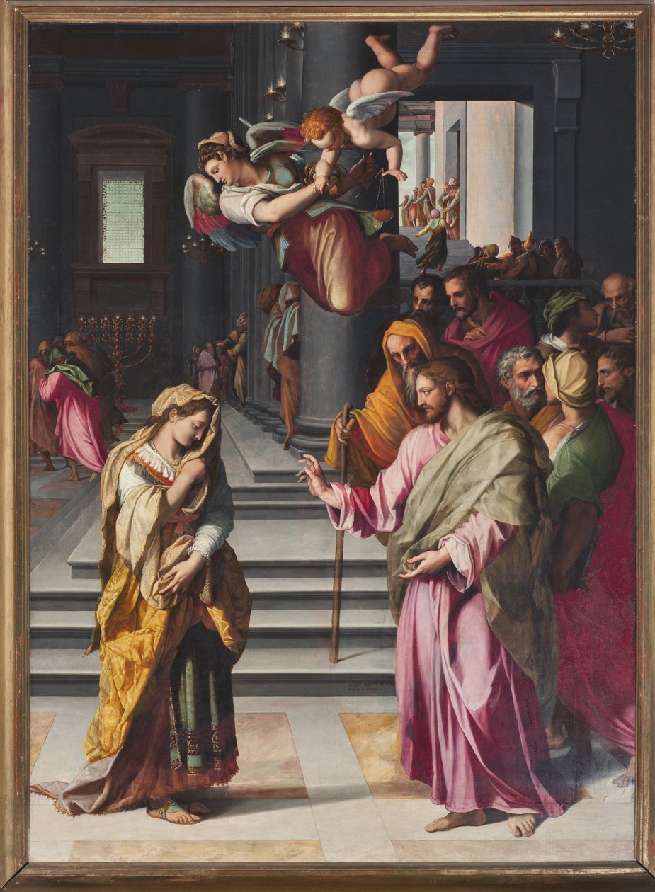 耶稣和通奸的女人（绘画 作者 亚历山德罗·阿洛里（Alessandro Allori）