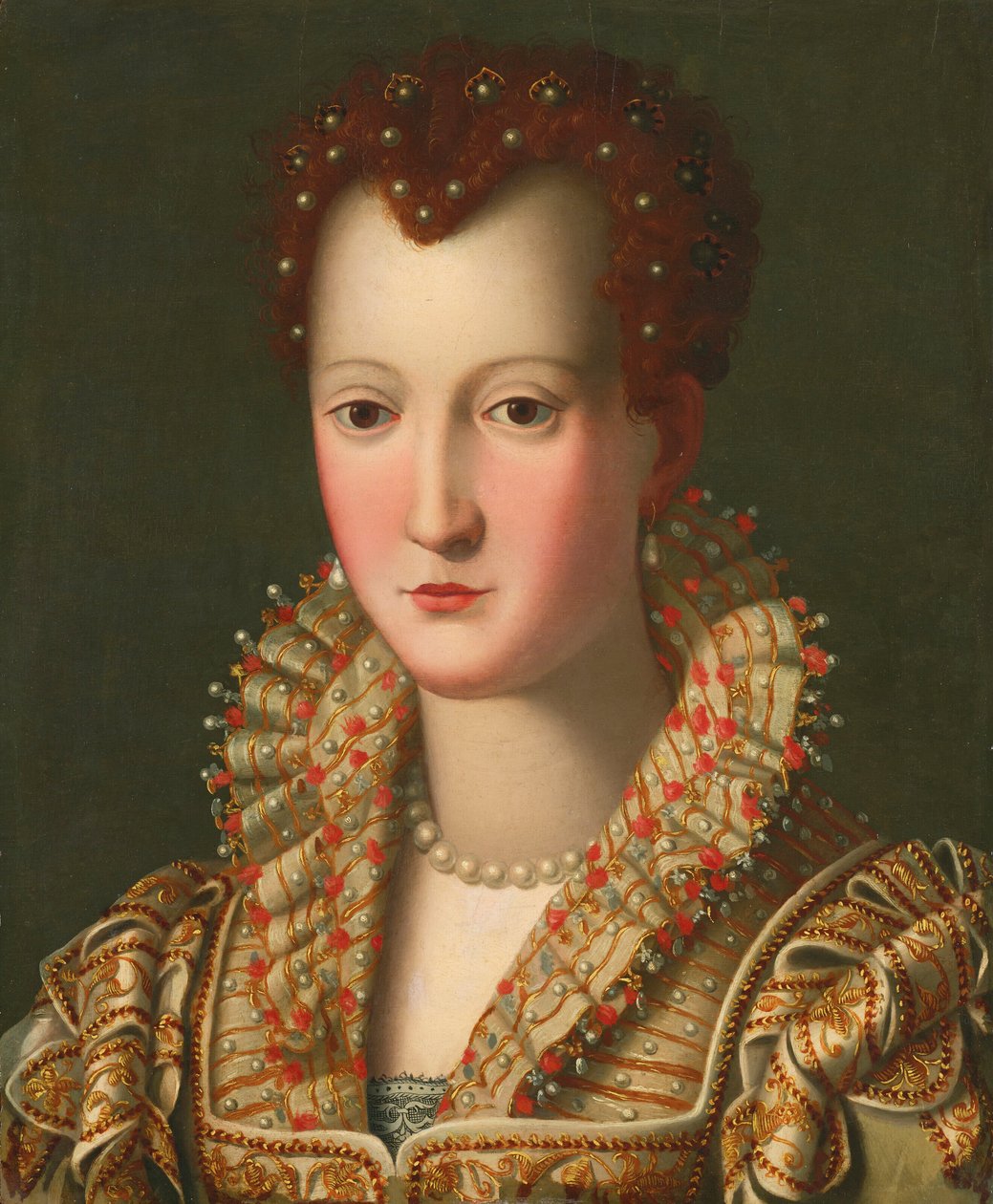弗吉尼亚-美第奇（1568-1615 年）半身肖像 作者 亚历山德罗·阿洛里（Alessandro Allori）