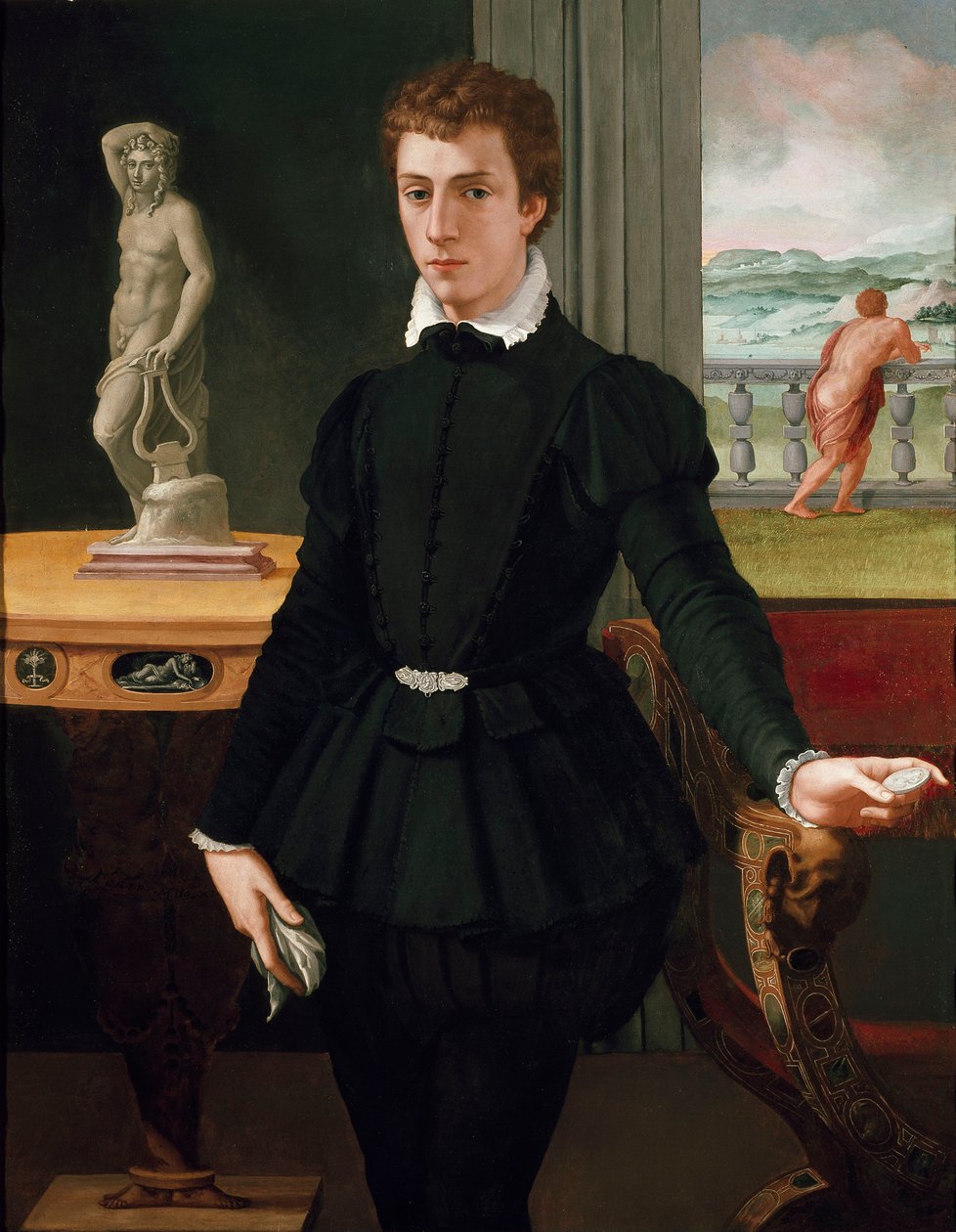 一个年轻人的肖像
































" 作者 亚历山德罗·阿洛里（Alessandro Allori）