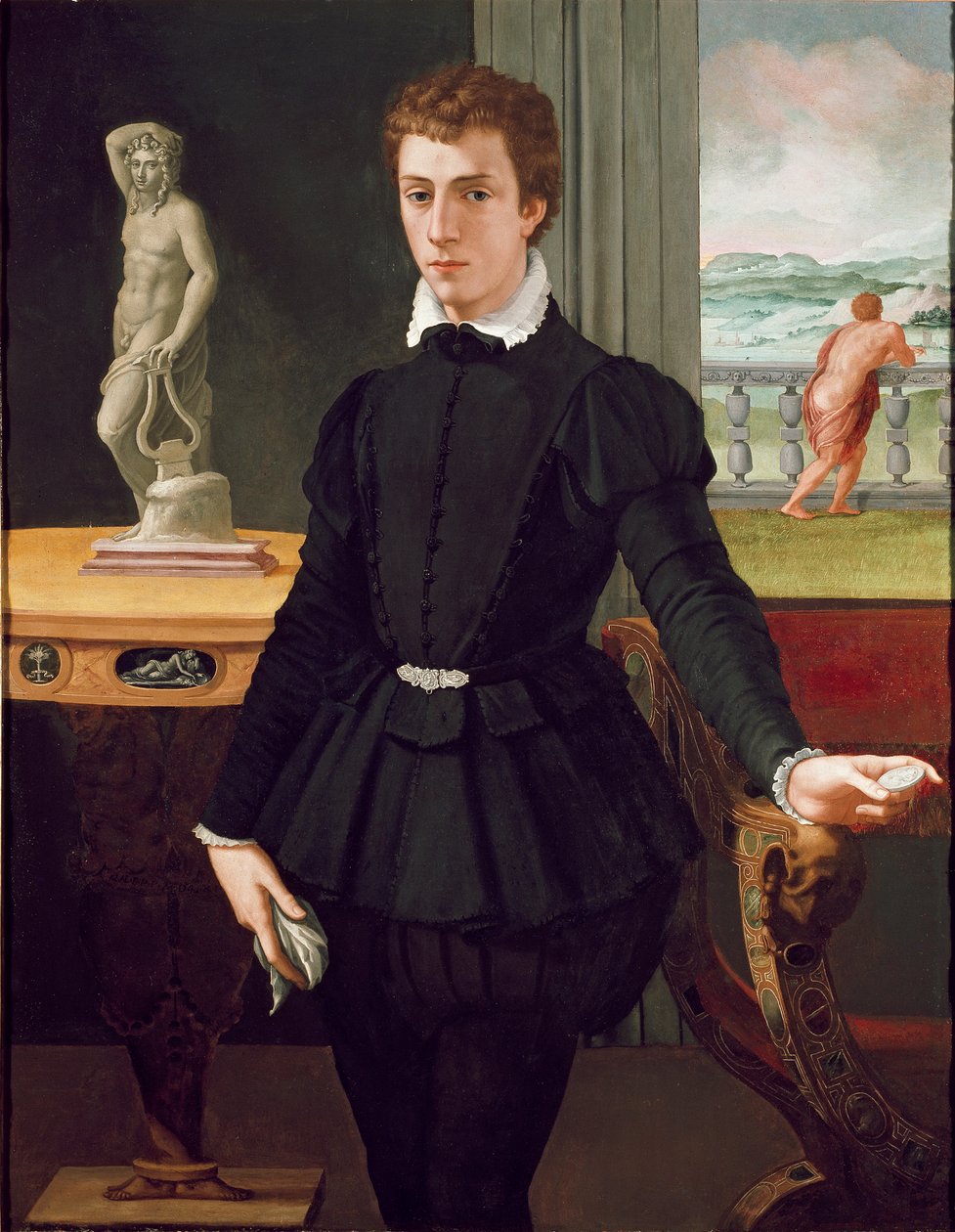 一个年轻人的肖像，1560年后 作者 亚历山德罗·阿洛里（Alessandro Allori）