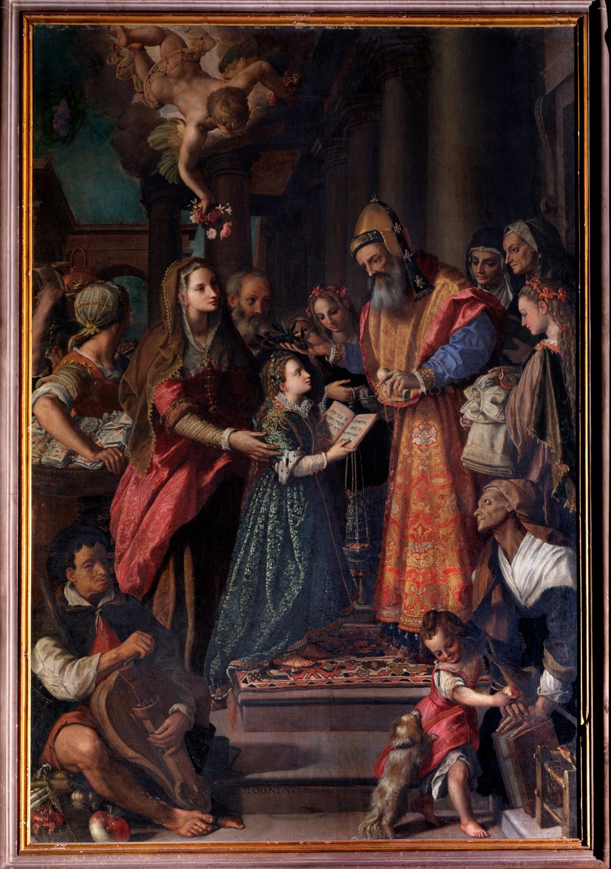 Presentation of Mary at the temple (Painting 作者 亚历山德罗·阿洛里（Alessandro Allori）